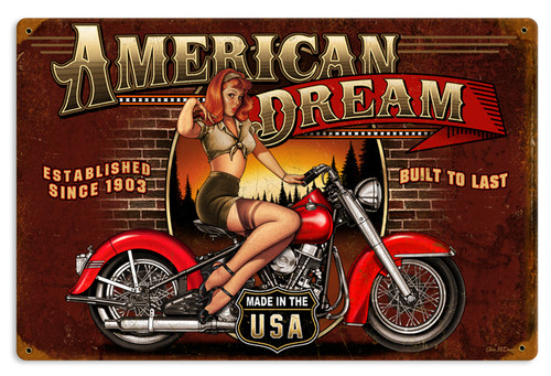 American Dream Metal Sign 18 x 12 Inches