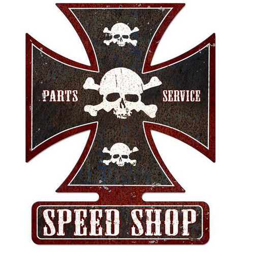 Speed Shop Metal Sign 18.5 x 14.5 Inches