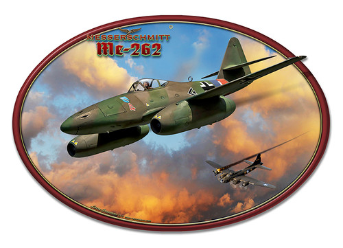 Me-262 Jet Metal Sign 20 x 13 Inches