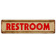 Retro Restroom Metal Sign 20 x 5 Inches