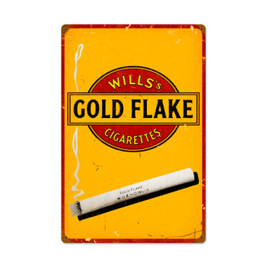 Gold Flake Cigarettes Metal Sign 24 x 16 Inches