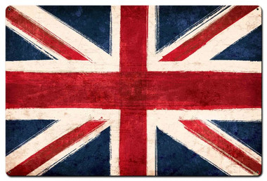 Broche Vintage En Métal Avec Blason Anglais Union Jack – Rare Et Typique