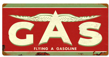 Retro Flying A Original Metal Sign 24 x 14 Inches