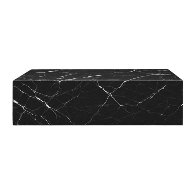 Genuine Marble Block Coffee Table - Nero Black Marble