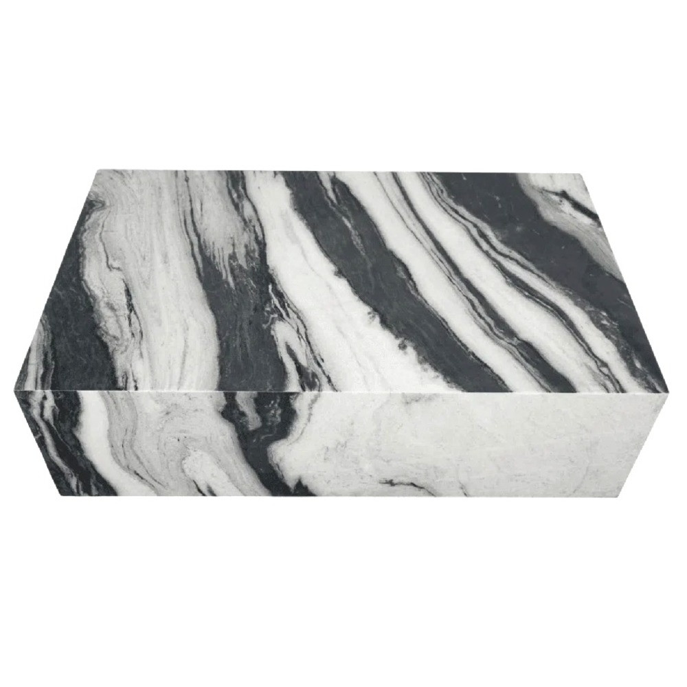 Genuine Marble Block Coffee Table - Calacatta Viola Marble