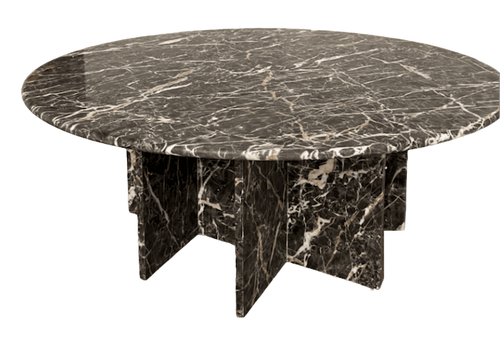 Genuine Marble Round Coffee Table - St Laurent Marble