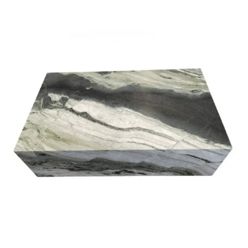 Genuine Marble Block Coffee Table - Fantasy Green Marble