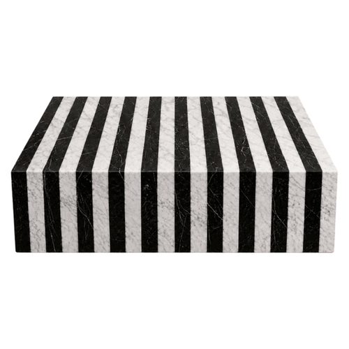 Genuine Marble Block Coffee Table - Nero Carrara
