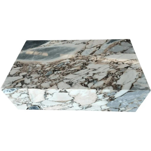 Genuine Marble Block Coffee Table - Galaxy Beige Marble