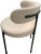 Cream Boucle Steel Dining Chair