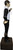 Classic Lawn Jockey Garden Statue, Matte Jet