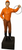 Classic Lawn Jockey Garden Statue, Matte, Orange Shirt