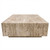 Genuine Travertine Block Coffee Table with Base, 54" Extra Large