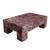 Genuine Marble Rectangular Four Legs Coffee Table - Rosso Levanto