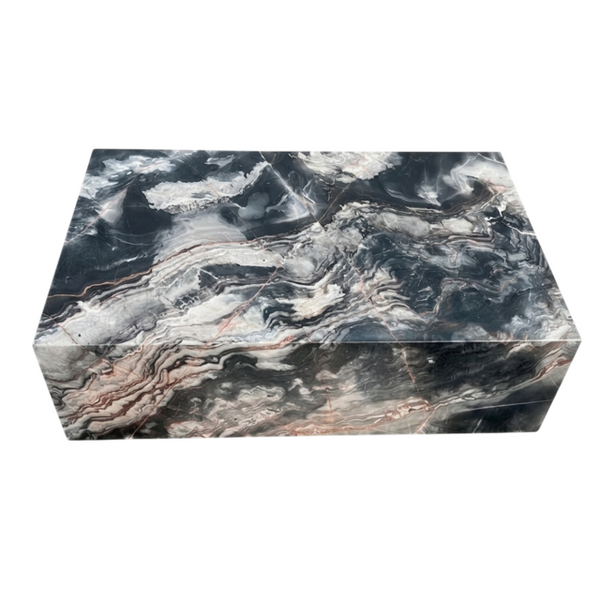 Genuine Marble Block Coffee Table - Phantom