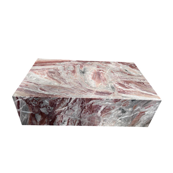 Genuine Marble Block Coffee Table - Arabescato Orobico Marble