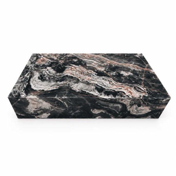 Genuine Marble Block Coffee Table - Phantom Marble, 54" Extra Large