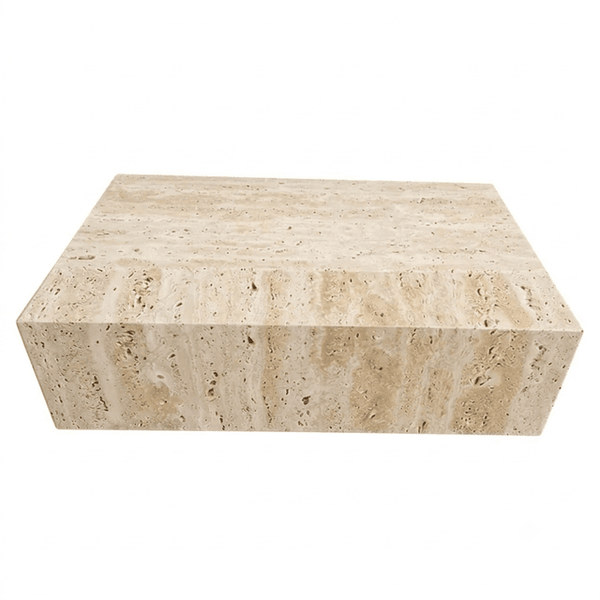 Genuine Travertine Block Coffee Table - Travertine Limestone