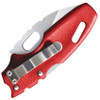 Cold Steel CS20MTR Mini Tuff Lite, 2" 4116 SS Plain Blade, Red Grivory Handle