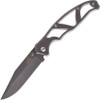 Gerber Paraframe I (8446) Titanium Nitrade Coated Stainless Steel Plain Clip Point Blade. Titanium Nitrade Coated Skeletonized Handle