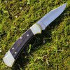 Buck 112 Ranger - (BU112BRS) 3" 420HC Satin Clip Point Plain Blade, Ebony Hardwood Handle