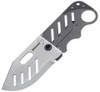 Boker Plus Credit Card Knife (01BO010) 2.28" 440C Satin Clip Point Plain Blade, Stonewashed Titanium Handle