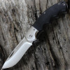 Boker Magnum NW Skinner (01RY526) 3.35" 440A Satin Drop Point Plain Blade, Black Finger Grooved G-10 Handle