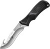 Buck Family Traditions Adrenaline (BU495BKGHH) 4.75" 420HC Guthook Drop Point Plain Blade, Black Alcryn rubber