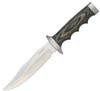 Boker Magnum Safari Mate XD 02MB207 profile view showing 6 inch 440A satin clip point blade and black pakkawood finger-grooved handle with stainless guard.