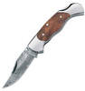 Boker Magnum Lady (01MB788DAM) 2.32" Damascus Clip Point Plain Blade, Burl Wood Handle with Stainless Steel Bolsters