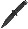 Bear Ops BC31005 Close Quarter Combat Knife, 6" 154CM SS Plain Blade, Black G-10 Handles, Nylon Sheath