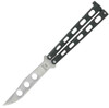 Bear & Son BC114BTR Butterfly Trainer, 5.25" Closed, SS Blunt Edge Blade, Slotted Handles with Crackle Finish