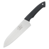 Fallkniven White Whale Santoku Knife (FNK2) 7" VG-10 Drop Point Plain Blade, Black Thermorun Handle
