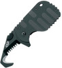 Boker Plus Rescom (01BO583) 1.875" AUS-8 Black Hawkbill Serrated Blade, Black Fiberglass Reinforced Nylon Handle