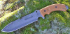 TOPS Knives Tahoma Field Knife, 1095 HighCarbon Steel, Tan Canvas Micarta