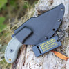 Tops Wolf Pup XL TPWP011. 7 1/2 in., Black Traction Coating, Black Micarta