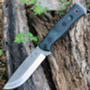 TOPS BROS154GB B.O.B. Fieldcraft, 4.75" 154CM Plain Blade, Black/Green G-10 Handle-Kydex Sheath