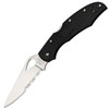 Byrd Cara Cara 2 (BY03PSBK2) 3.77" 8Cr13MoV Satin Drop Point Partially Serrated, Black Fiberglass Reinforced Nylon Handle