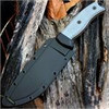 ESEE-6 Fixed Blade Knife (ESEE-6P-B)-6.50" Black 1095 Drop Point Blade, Gray Micarta Handle