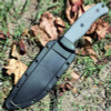 ESEE-6 Fixed Blade Knife (ESEE-6P-TG)-6.50" Tactical Gray Textured Powder Coat 1095 Drop Point Blade, Linen Micarta Handle
