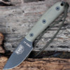 ESEE-3HM Fixed Blade Knife (ESEE-3HM-B)-3.63" Black 1095 Drop Point Blade, Tan Micarta Handle