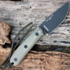 ESEE-3HM Fixed Blade Knife (ESEE-3HM-B)-3.63" Black 1095 Drop Point Blade, Tan Micarta Handle