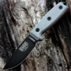 ESEE-3 Fixed Blade Knife (ESEE-3PM-MB-B)- 3.88" Black 1095 Drop Point Blade, Gray Micarta Handle | Modified Pommel