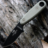 ESEE-Izula II Survival Kit Fixed Blade Knife (IZULA-II-B-KIT) 2.875" Black 1095 Drop Point Blade, Tan Micarta Handle