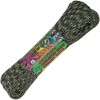 Parachute Cord Dark Matter - Zombie Edition. (Black, purple and neon green). 100 ft.