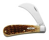 Case Hawkbill Pruner 249  Amber Bone Handle (61011 SS)