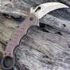 FOX Knives Folding Karambit 479ESW, 3.2 in. N690Co Stonewash blade, Dark Earth G10 Handles