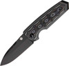 Houge EX-02 Extreme (HO34279) 3.375" CPM-154CM Black Spear Point Plain Blade, Gray and Black G-Mascus G-10 Handle