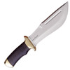 Down Under Knives Razorback, 7" Fixed Blade, w/ Brown Leather Sheath