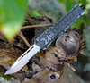 CobraTec Knives LCFCTK-1LTS Large CTK-1 Carbon Fiber Wrap, 3.75" D2 Steel Tanto Serrated Blade